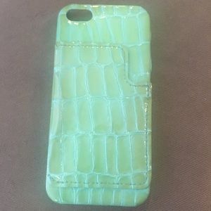 IPhone 5 Case - green faux lizard